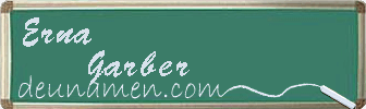 Erna Garber Visitenkarte